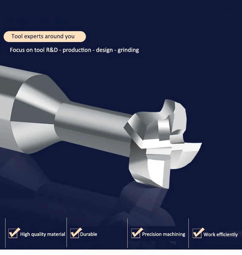 SHAZAM Tungsten 8,0 mm 10,0 mm Stahl-Fräser 4-Kantiger T-Typ-Schlitzfräser für Aluminiumbeschichtung Hartmetall-Fräser – Detail 2
