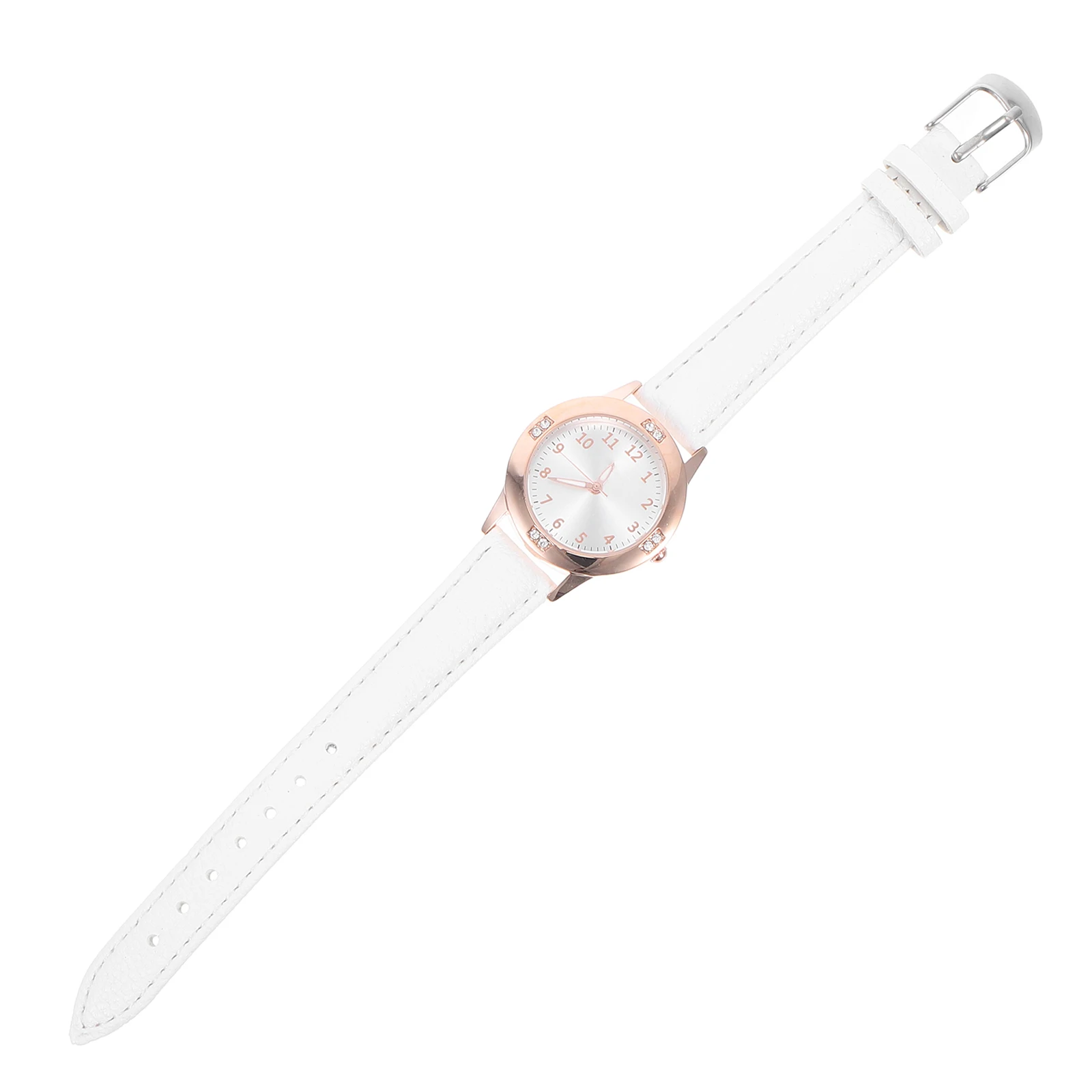 

Women Simple White -Studded Waterproof Quartz Watch Student Wristwatch Fashionable for School Parties Anniversary Gifts