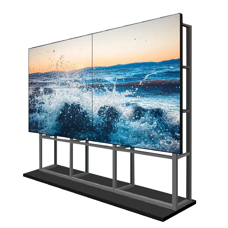 827HOT Narrow Bezel Video Wall Monitor 2K*4K 46 55 Inch 2x2 3x3 3x4 Splicing Screens 1.8/3.5mm 550/700nits LCD Video Wall Displa