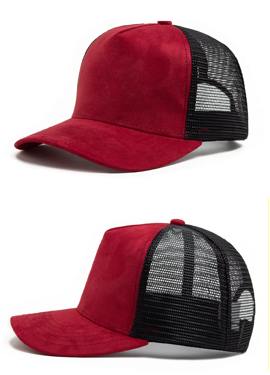 Neue Sommer Wildleder Trucker Hut Männer Mesh Baseball Cap Für Visier Sonne Mode Lässig Frauen Snapback Hip Hop Caps Unisex Einstellbar – Detail 9