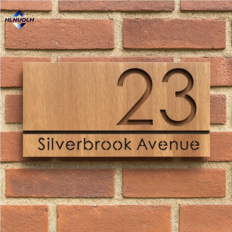 

Personalized Wooden House Number Signs Custom Outdoor Address Plaques Wall Decor for Home,Office,Shop,Internet Cafe, Lobby,Gift