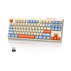 MAMBASNAKE x ATTACK SHARK Gaming Keyboard with Dual Mode Bluetooth 5.0/2.4Ghz TKL Mechanical Feeling Keyboard Mac