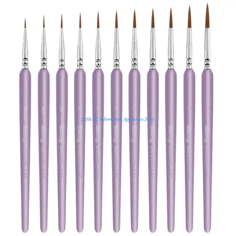 

Miniature Brush for Acrylic Watercolor Gouache Oil Face Painting Scale Model