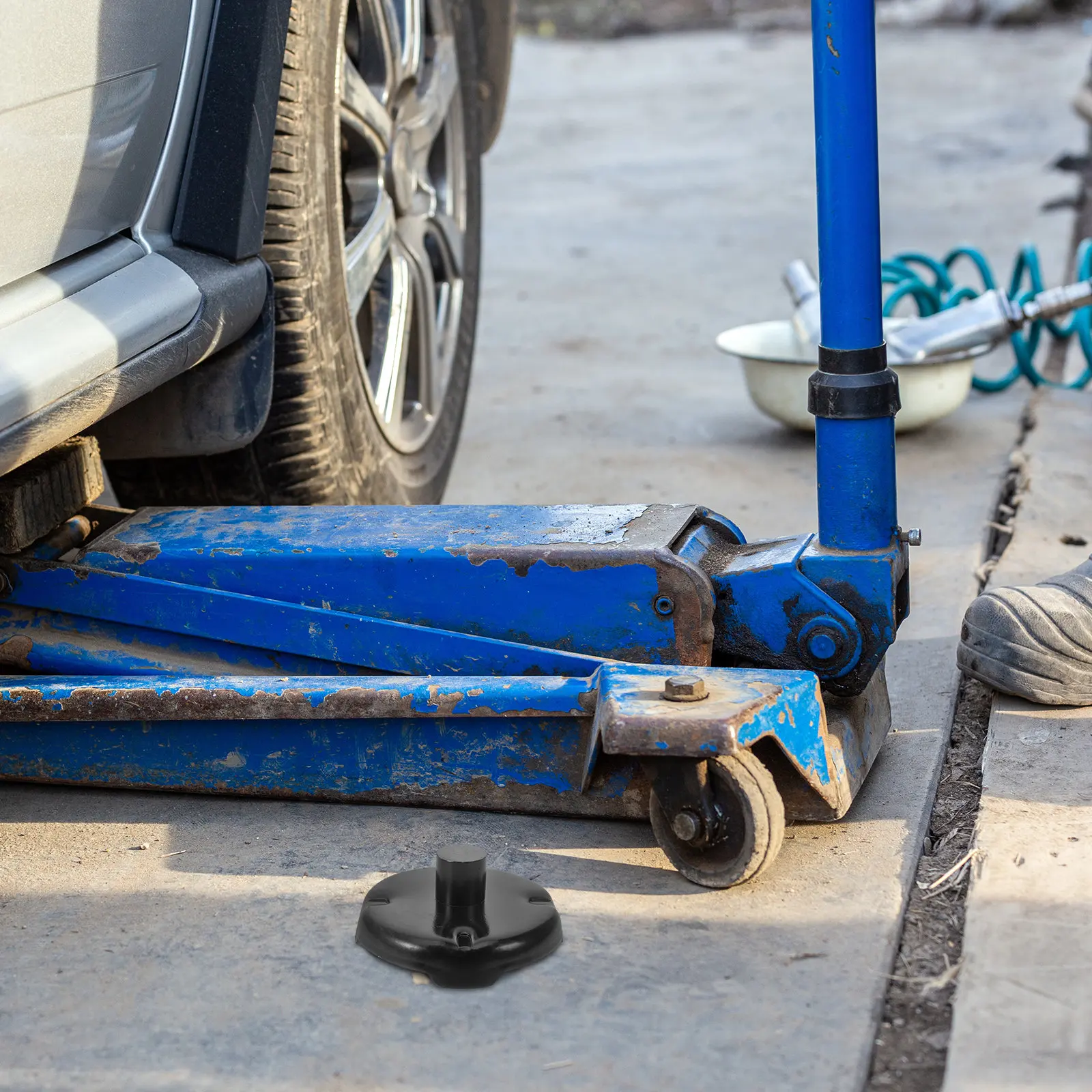 Hydraulic Horizontal Jack Pad Heavy Duty Steel Reliable Jack Protector Compact Lightweight Vehicle Lift Pad Vehicle Lifts