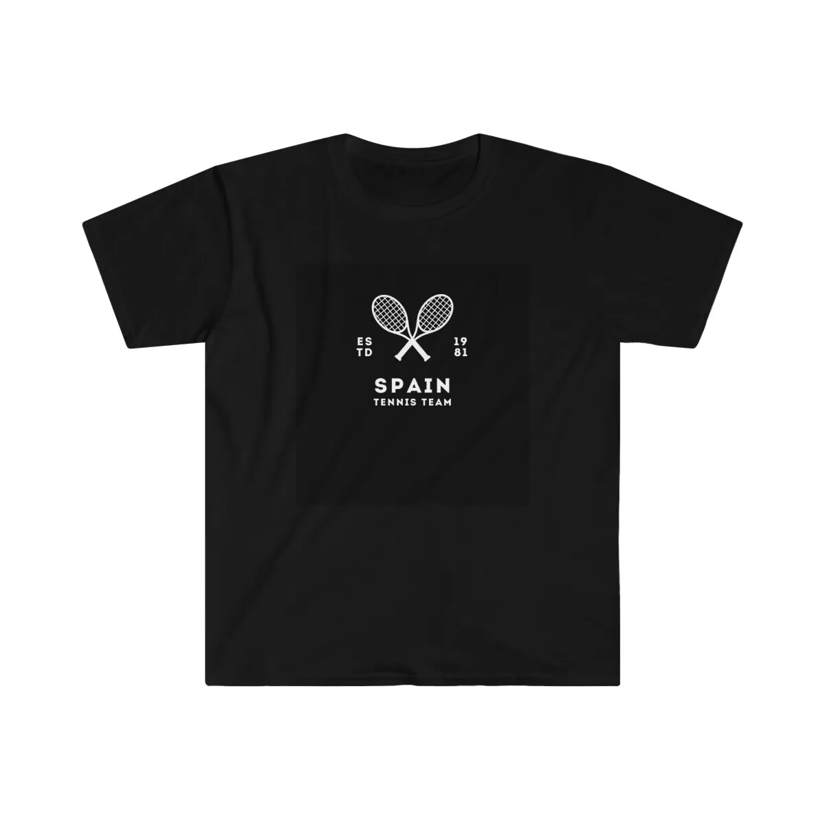 

Spain Tennis Team 1981 Retro Racquet T-Shirt Minimalist Sport Culture Tee For Tennis Aficionados And Spanish Heritage Enthusiast