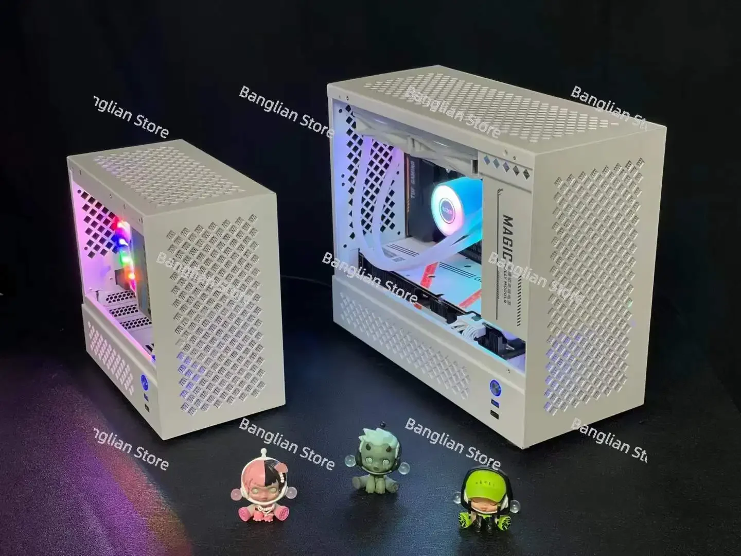 New S30 compact MATX motherboard SFX power plug in independent video card desktop side transparent mini game small chassis