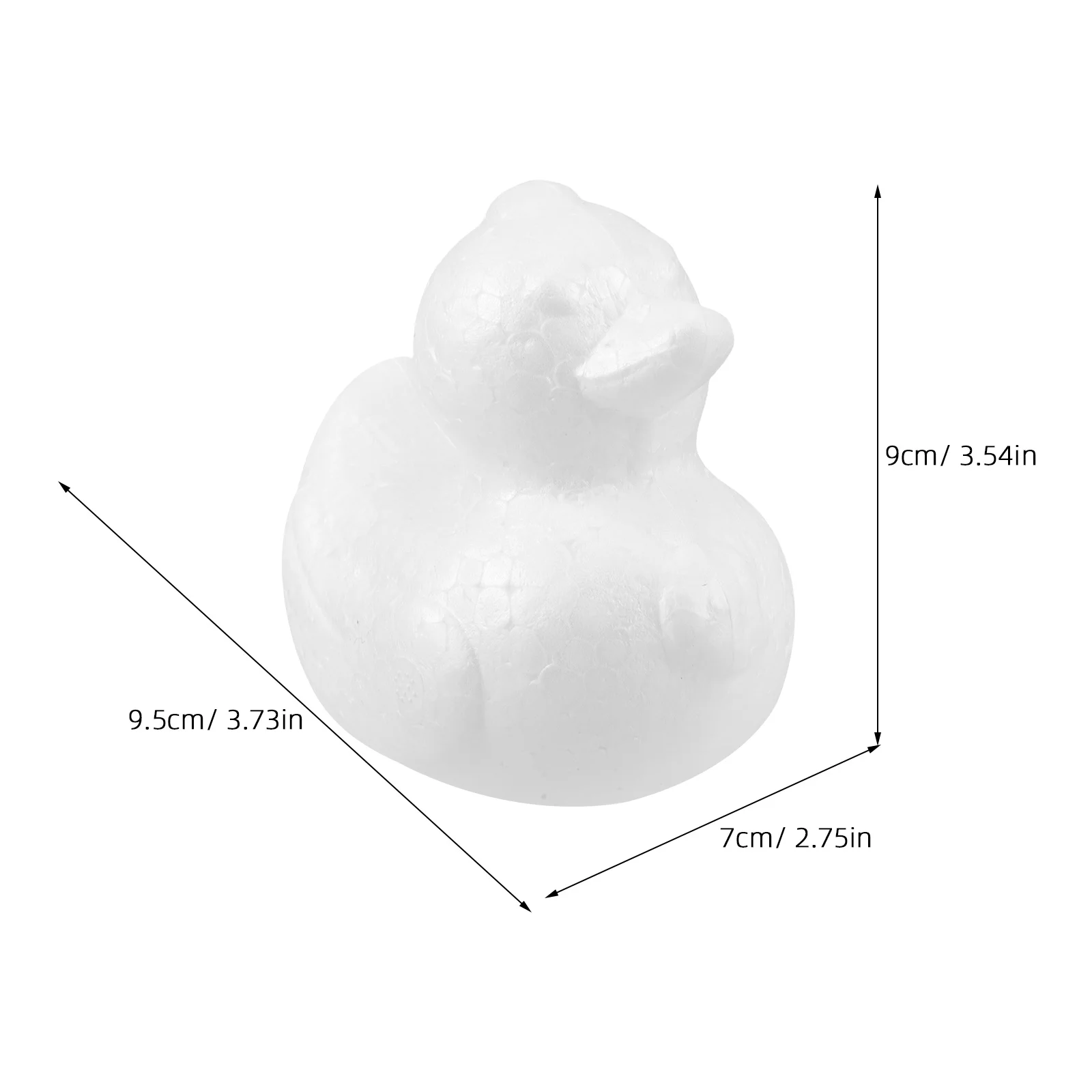 5 szt. Piankowe Kaczuszki 9,5 cm Białe Formy do Rękodzieła Zwierzęta Realistyczne na Baby Shower DIY Upominki na Przyjęcia Wielkanocne Dekoracje do Kąpieli Rękodzieło