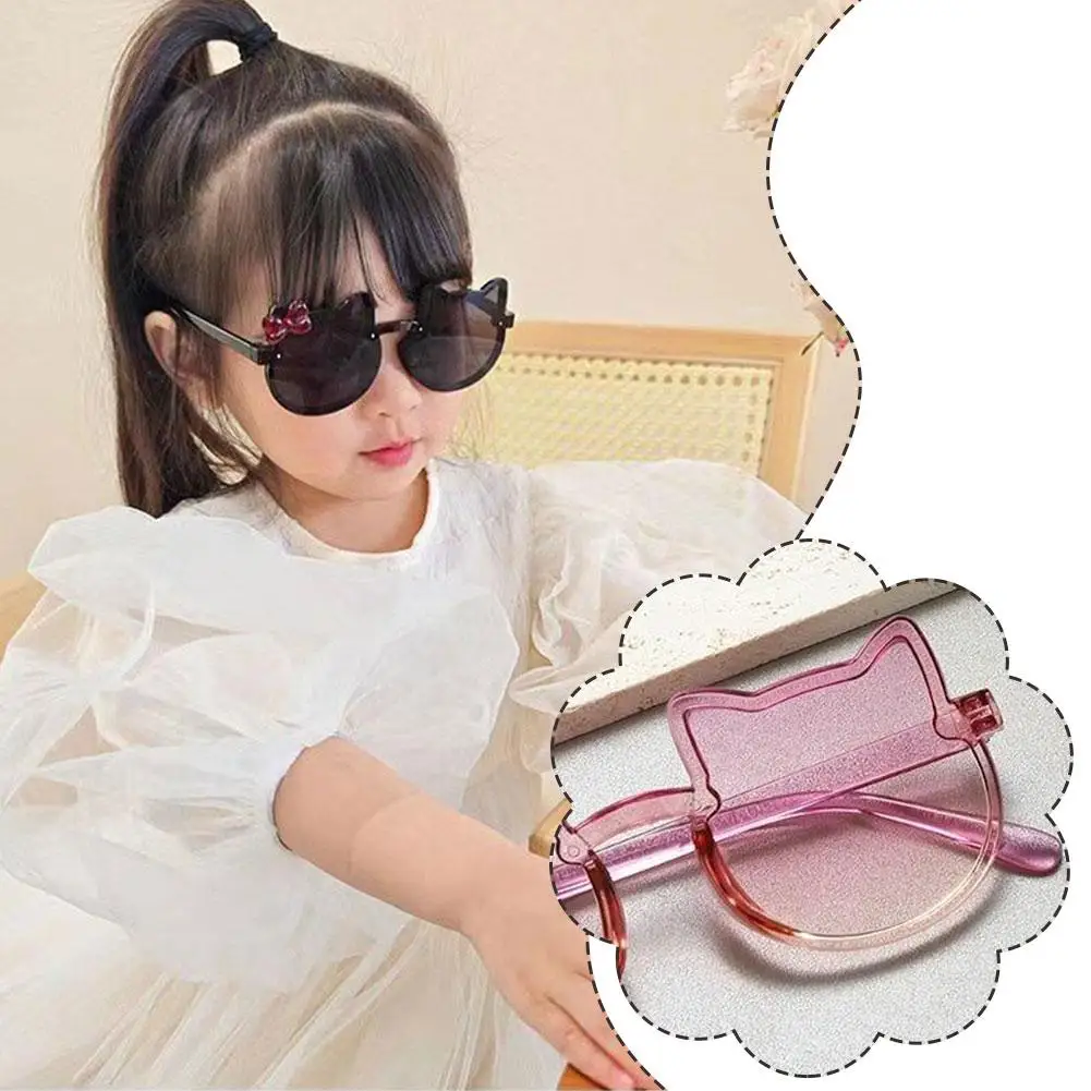 

Cute Kitten Shaped Glasses For Children Fashion Multi-color Kids Decor Shades Stylish Design Glasses For Girls X6o0