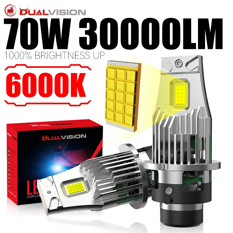 

Bullvision D1S LED Headlight HID D2S D3S D4S D5S D8S D1R D2R D3R D4R D2H D1C D2C LED Light 70W 6000K 9570 CSP Chip Plug&Play 12V