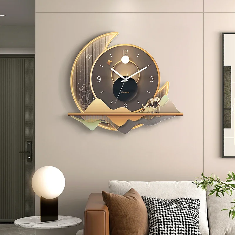 Living Room Wall Clocks Art Mural Luxury Aesthetic Modern Creative Wall Watch Minimalist Orologio Da Parete Home Decoration