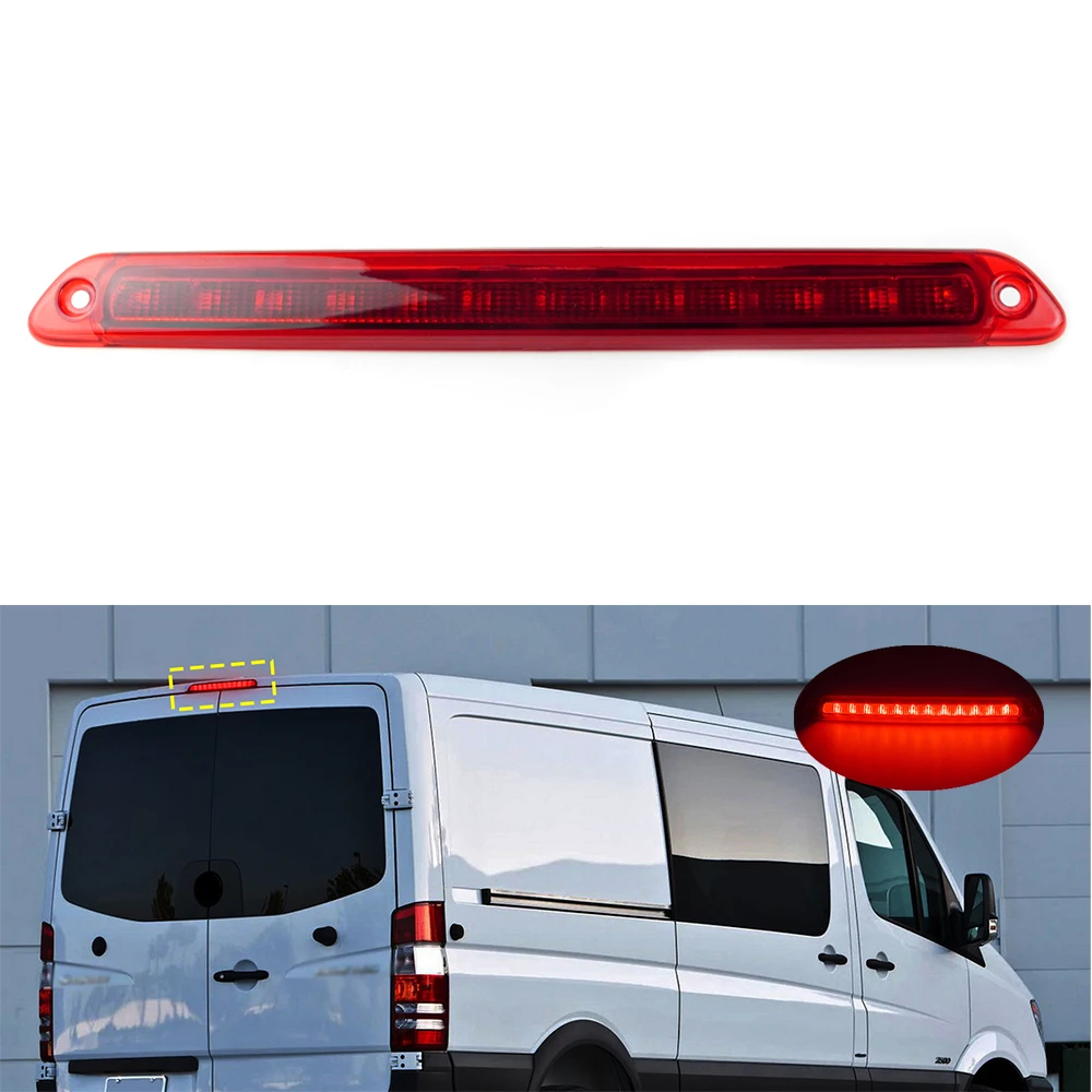 Red LED Rear High Mount Third Brake Stop Light A9068200456 2E0945097 For Mercedes Benz Sprinter 906 VW Crafter 30-50 2E