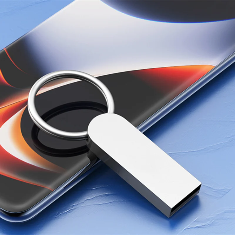 Бесплатная пользовательская лазерная гравировка логотипа, цветное металлическое кольцо, мини-флеш-накопитель USB2.0, 4 ГБ, 8 ГБ, 16 ГБ, 32 ГБ, 64 ГБ, 128 ГБ, карта памяти