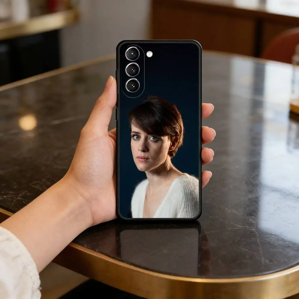 Claire Foy  Phone Case Black Silicone Soft For Samsung S26,S25,S24,S23,S22,S21,S30,Ultra,Plus,Fe,Lite