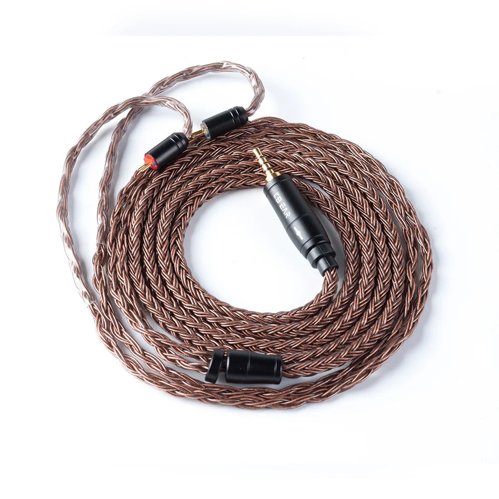 KBEAR 16 Core Reinem Kupfer Kopfhörer Kabel 2PIN/MMCX/QDC Earbuds Connector Verwenden Für KZ EDX ZSN PRO BLON BL-03 KBEAR KS1 Kopfhörer – Detail 5
