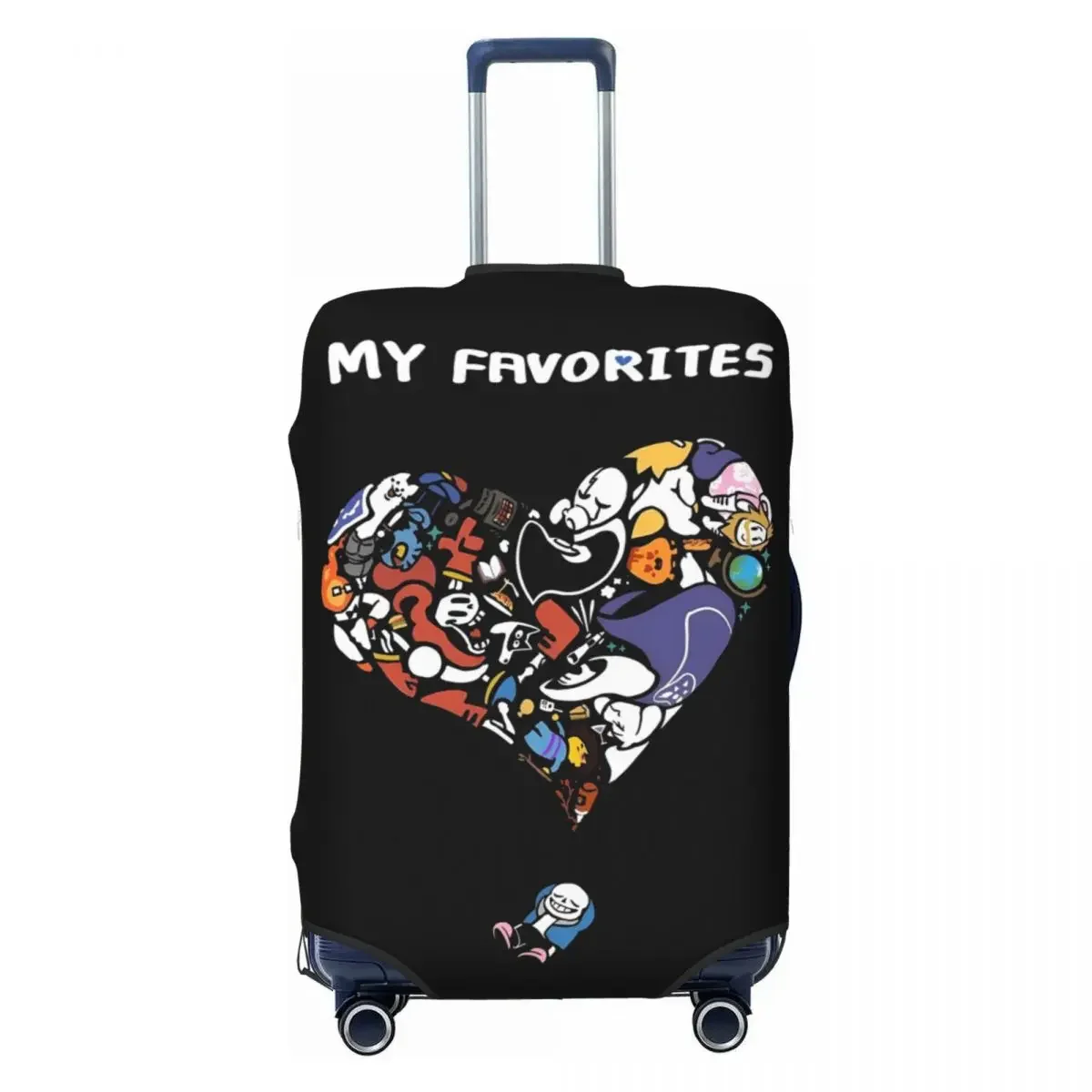 Undertales Sans Game Suitcase Cover Flight Floweys Practical Luggage Supplies Business Protection Xmas Gift