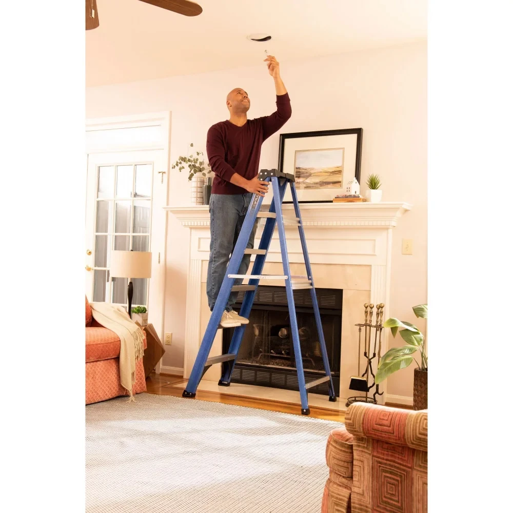 6 ' Fiberglass Step, 10' Reach, 225-lb, Load Capacity, ladder for home