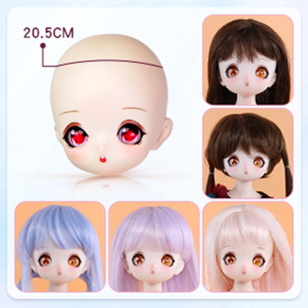 

Dream Fairy 1/4 Doll Wig with Silicone Cover Straight，Curly Hair Suitable for 16 Inch BJD DD Dolls，only hair on sale