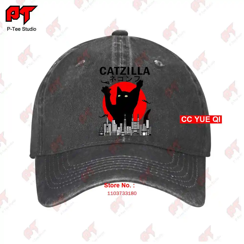 Catzilla-Casquette de Baseball avec Chat et Chaton, Casquette de Camion, Style Japonais, H6BI