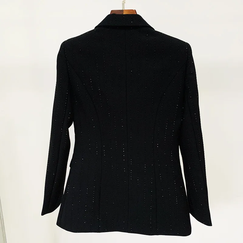 Women's Suit Luxury Rhinestone Style Business Birthday Party One Button Slim Fit Jacket