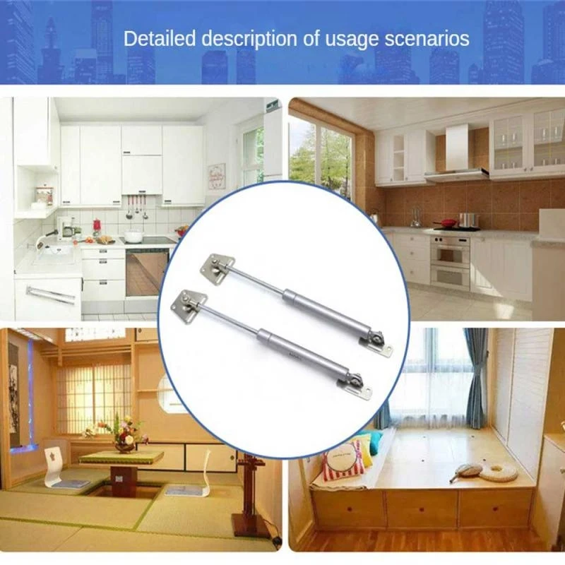 4/6 Pack 30N-200N Soft Close Gas Struts, Pneumatic Lift Support Hinges for Kitchen Cupboard Doors and Storage Lids view 5