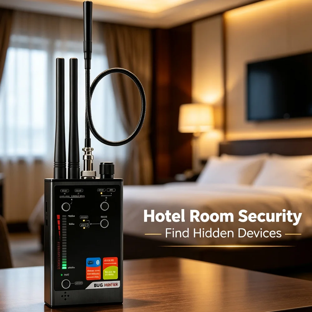 VS80 Bug Hunter AI TSCM 1MHz‑12GHz Wide Frequency RF Detector Anti‑Spy Hidden Camera WiFi Bluetooth GSM 5G 2.4G 5.8G Detection