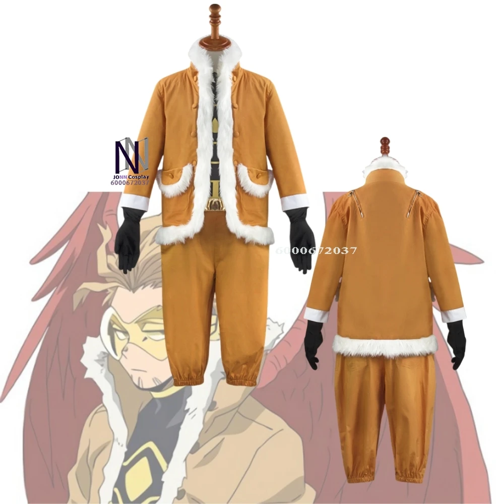 

My Hero Acad Cosplay Costume Anime Hawks Role Playing Popular Brown Suits Set for Men Adult Comic Con Party Halloween Clothes