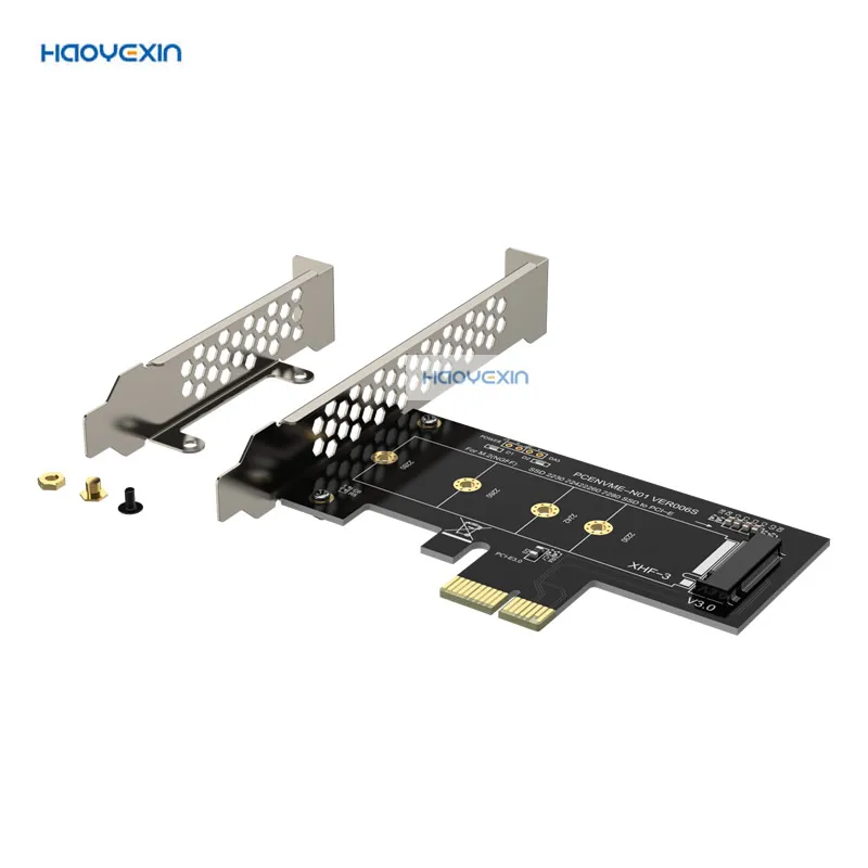 PCIe To M2 NVME Adapter Card PCIe X1 2Port NVME M Key SSD Converter M.2 PCI Express X1 Adapter Expansion Card Riser
