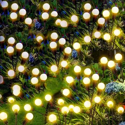 Solar Firefly Lights para Garden Lawn, ao ar livre, impermeável, Swaying Light para pátio, pátio, Pathway Decoração, 6 LED, 10 LED