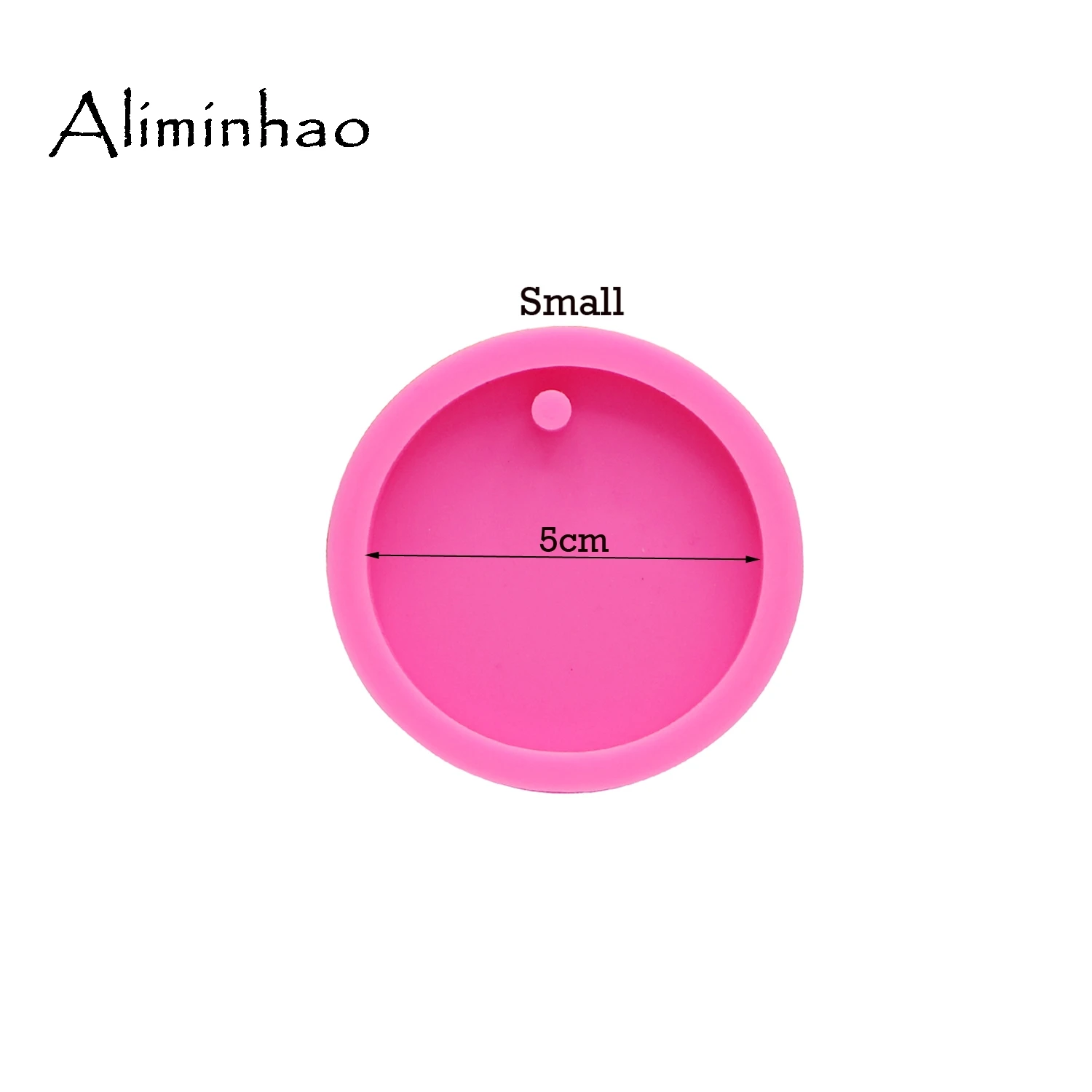 DY0079 50mm/75mm shiny Round Circle With Hole Disk Keychains silicone mold for Key chain Pendant clay DIY Resin mold 5