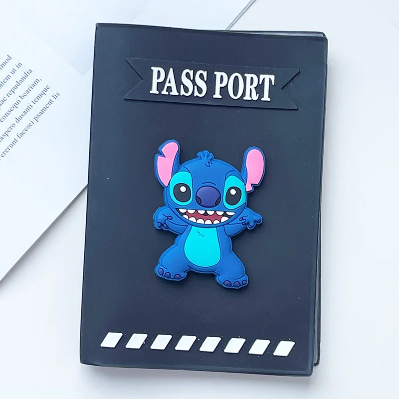 

stitch Disney cute Mickey Minnie passport protective cover women id card holder travel accessories cover cartoon cover men