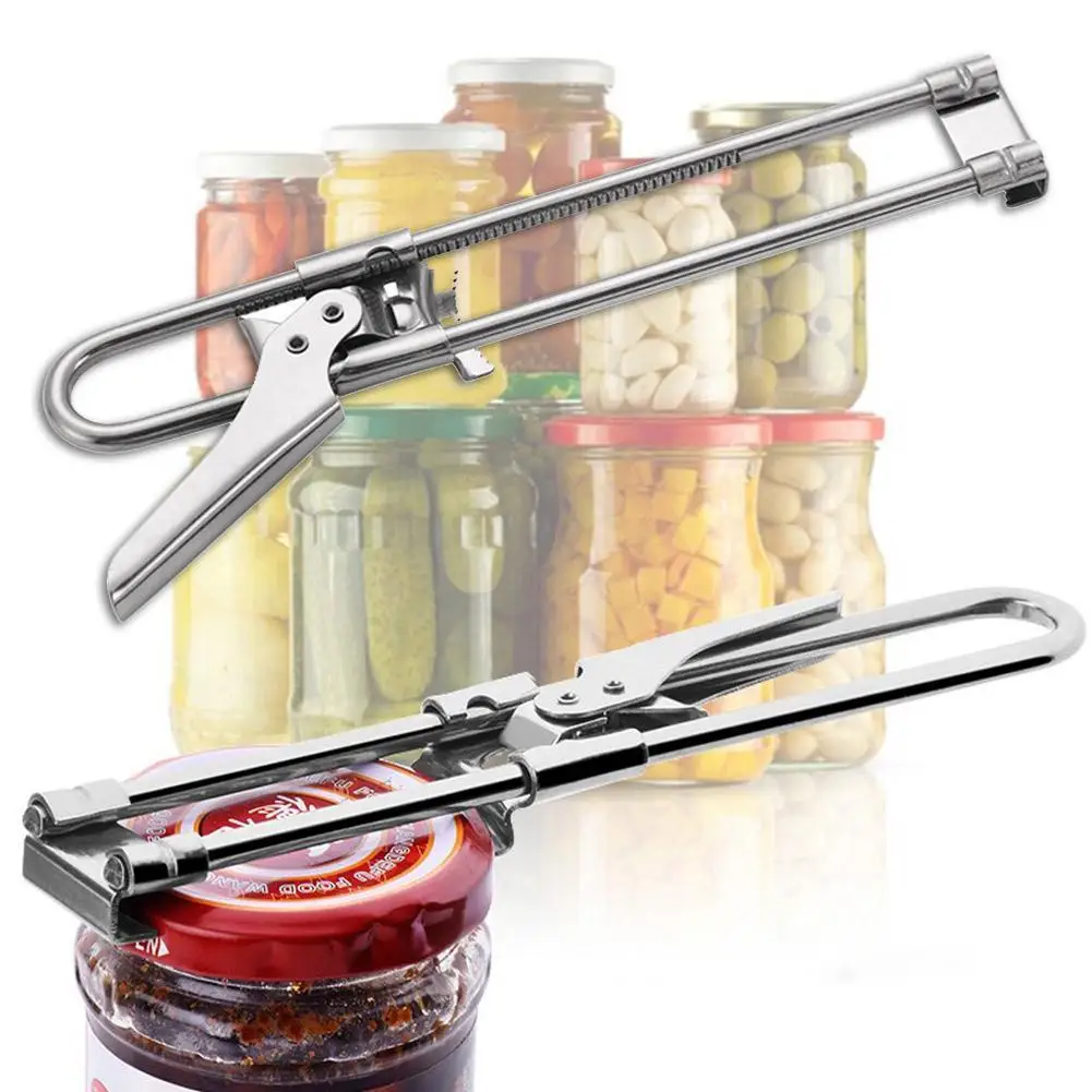 Adjustable Jar Opener Stainless Steel Can Opener Jar Gripper Tight Lid Opener Kitchen Gadgets, Easy Jar Opener For The Elderly