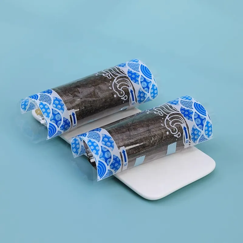 200pcs Sushi Roll Packaging Sheet Film Japanese Wave Style Food Grade Plastic Easy Tear Food Display Convenience Bag