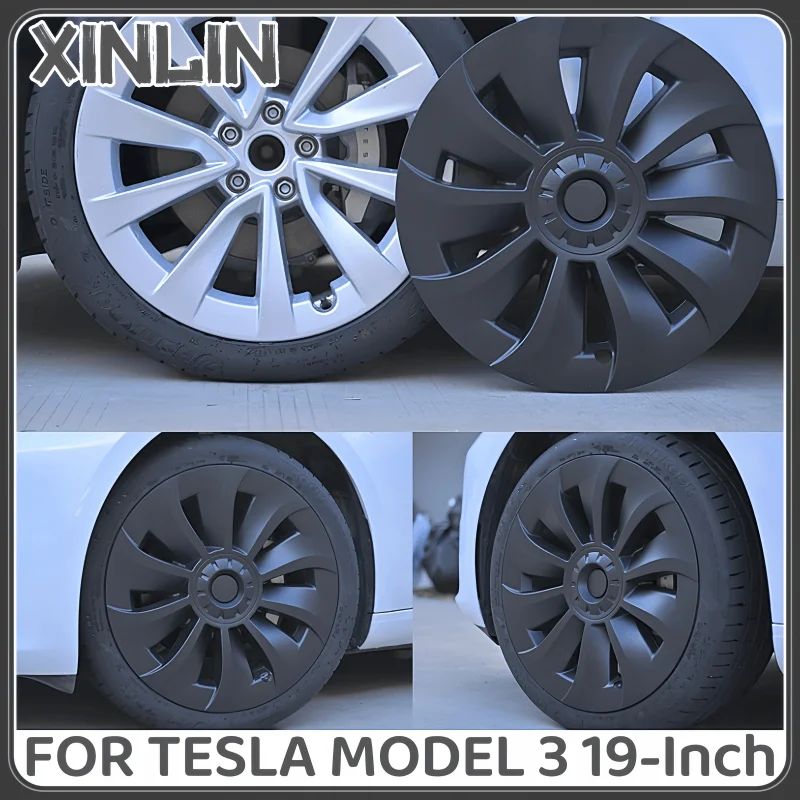 19Inch Hub Caps For Tesla model 3 2020-2021 Performance Wheel Hubcap Automobile Replacemen Wheel Cap Full Rim Cover Accessories