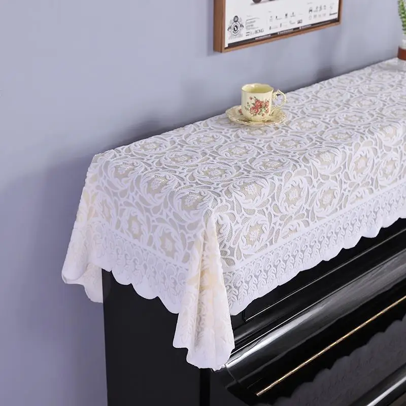 new-lace-piano-cover-full-modern-simplicity-thick-electronic-piano-dustproof-cover-cloth-half-cover-piano-lid