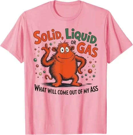 2026Solid Liquid or Gas Funny Cat Physics ScienceT-Shirt Y2kCute Cats AreLiquid Graphic SarcasticJoke Saying Tee Novelty Apparel
