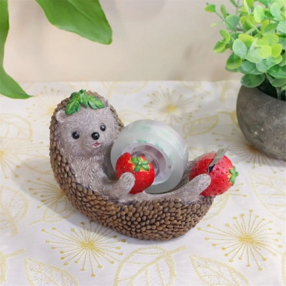 Set Cute Hedgehog Tape Holder Animal Shape Easy to Use Hedgehog Tape Dispenser Cartoon Hedgehog Desktop Ornaments Office