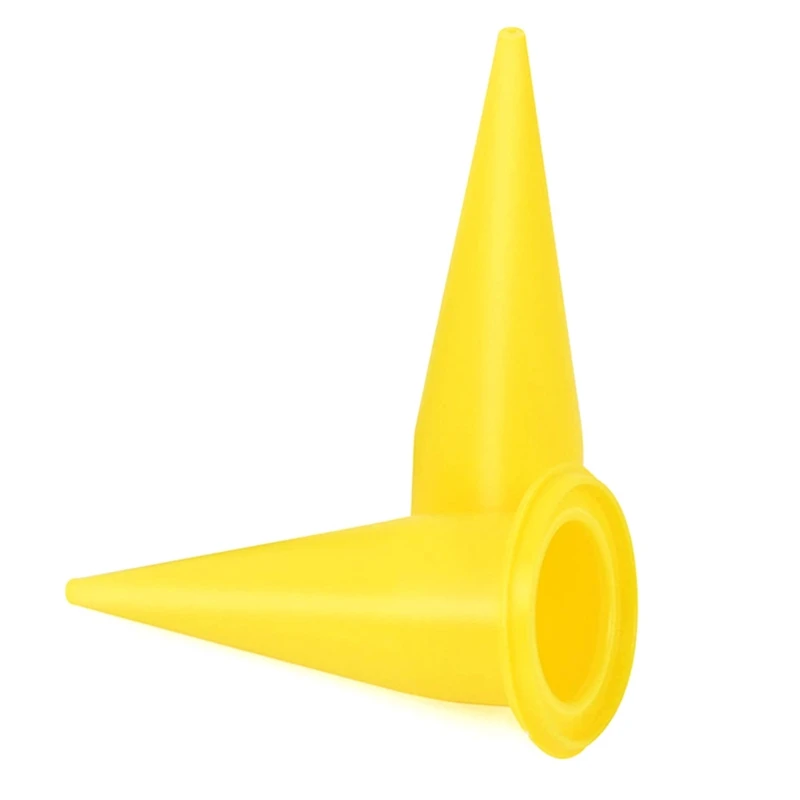 50PCS Yellow Cone Nozzle Plastic Cone Nozzle For Bulk Caulk Tools For Caulking Nozzle Applicator Caulk Cap Replacement