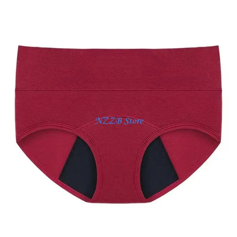 

T21F Period Underwear 3 Layer Absorbent Leakproof Panties Heavy Menstrual Postpartum Cotton Panties Briefs for Women