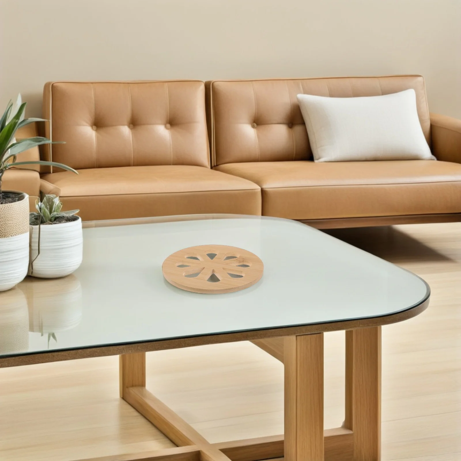 

Bamboo Table Coaster Non-Slip Heat Resistant Cup Mat for Drinks Coffee Dining Desk Vintage Decorative Pad Round Bamboo Coasters