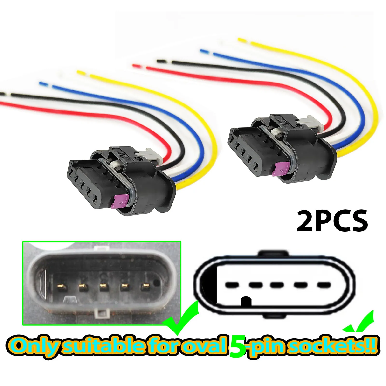 

2 шт. 5-контактный для AUDI VW SKODA SEAT датчик массового расхода воздуха MAF 5-позиционный разъем жгут проводов предварительно проводной проводки 4F0973705 8K0973205