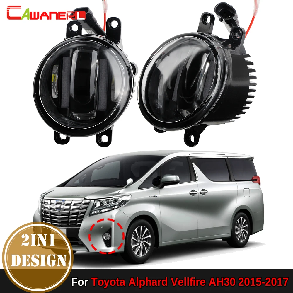 

2IN1 Canbus Car LED Fog Light Assembly + DRL Daytime Running Lamp 36W For Toyota Alphard Vellfire AH30 2015 2016 2017