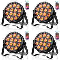 U'King 4PCS 14 LEDs Par Light 14x4W RGBW 4 in 1 Stage Light DJ Club Disco Colour Mixing DMX512 Effect Projector With App Control