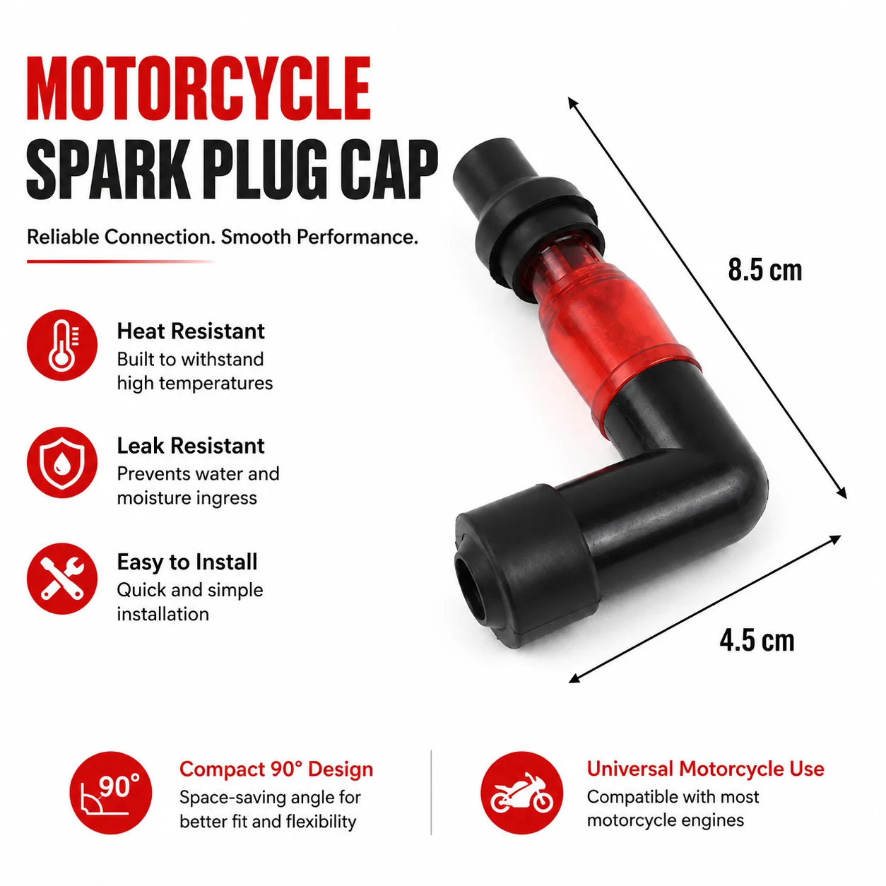 PINMOAP 1/2PCS Motorcycle Spark Plug Performance Ignition Plug Replacement for Scooter Dirt Bike Durable Reliable Motor Tuneup