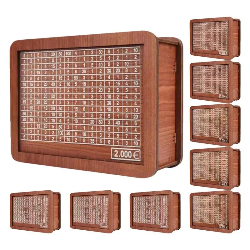 

Wooden Money Box Piggy Bank Cash Saving Box Visible Saving Box With Counter Multifunctional Cash Vault With Pen Money Bank