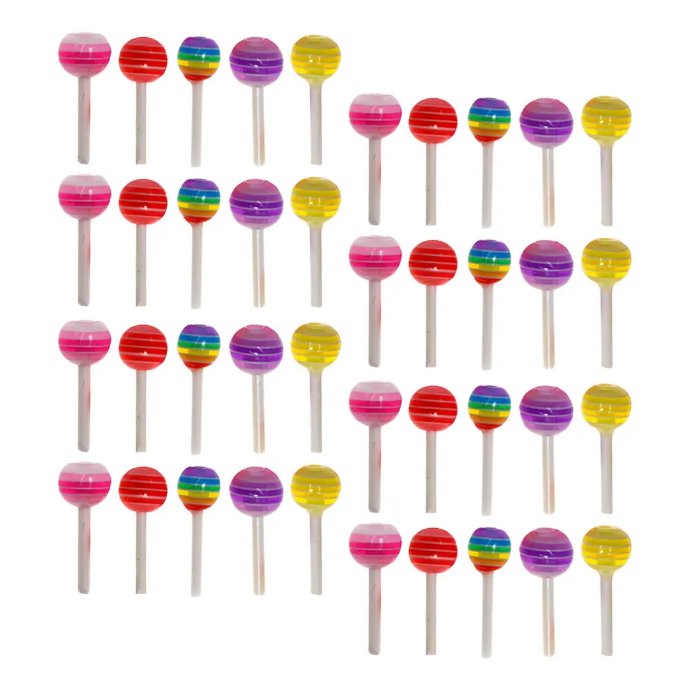 100 pezzi di lecca-lecca accessori per nail art parti di nastro ciondoli decorazione per unghie con fiocco lecca-lecca decorazioni in resina decorazioni