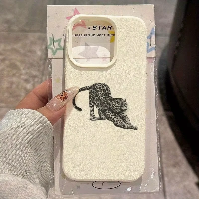 For iPhone 17 16 15 14 13 12 11 Pro Max Case Panther Leopard Animal Print Design Cover For iPhone XS XR X 16 Plus Air Fundas