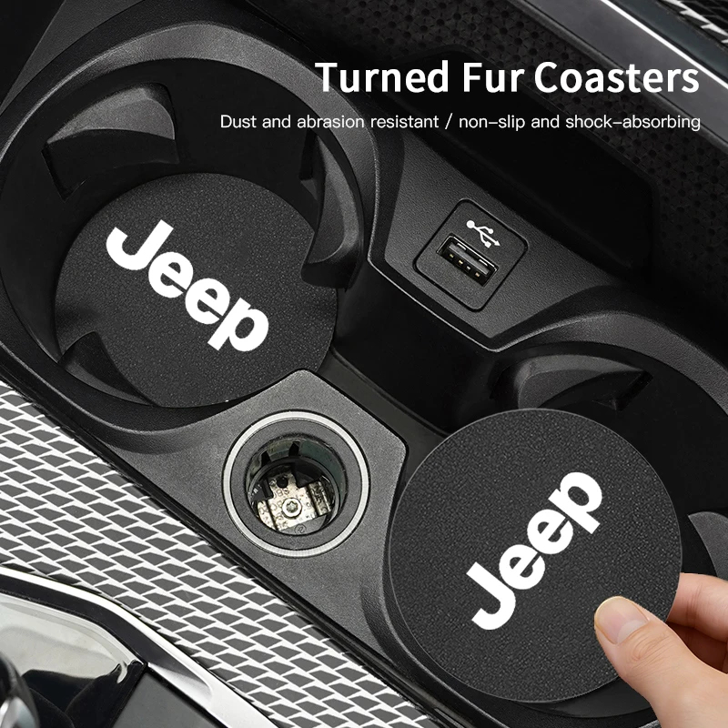 2Pcs Car Coaster Su…