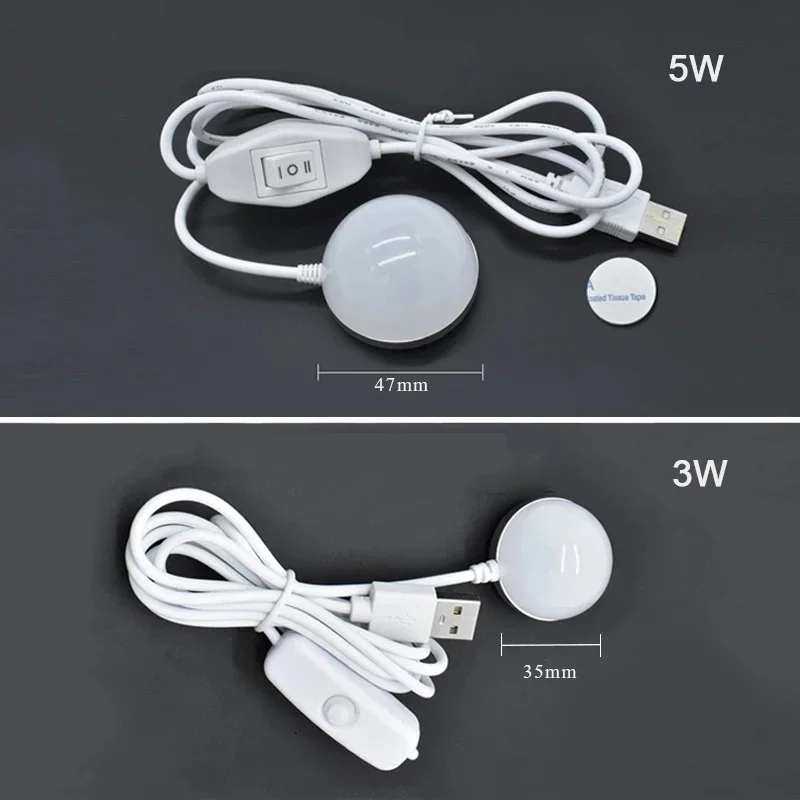 3W 5W Mini USB LED Blub 1.5m kabel USB światła czytanie książek z przełącznikiem magnes lampa dla dzieci akademik lampa biurko W sypialni