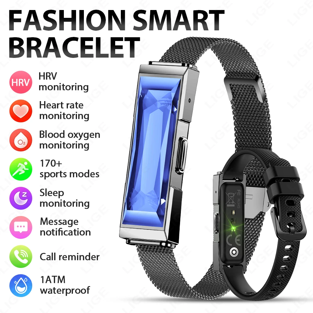 

Original LIGE Smart Watch More Sports Modes Wireless Call Magnetic Charging 1ATM Waterproof Fashion Smart Bracelet for men women