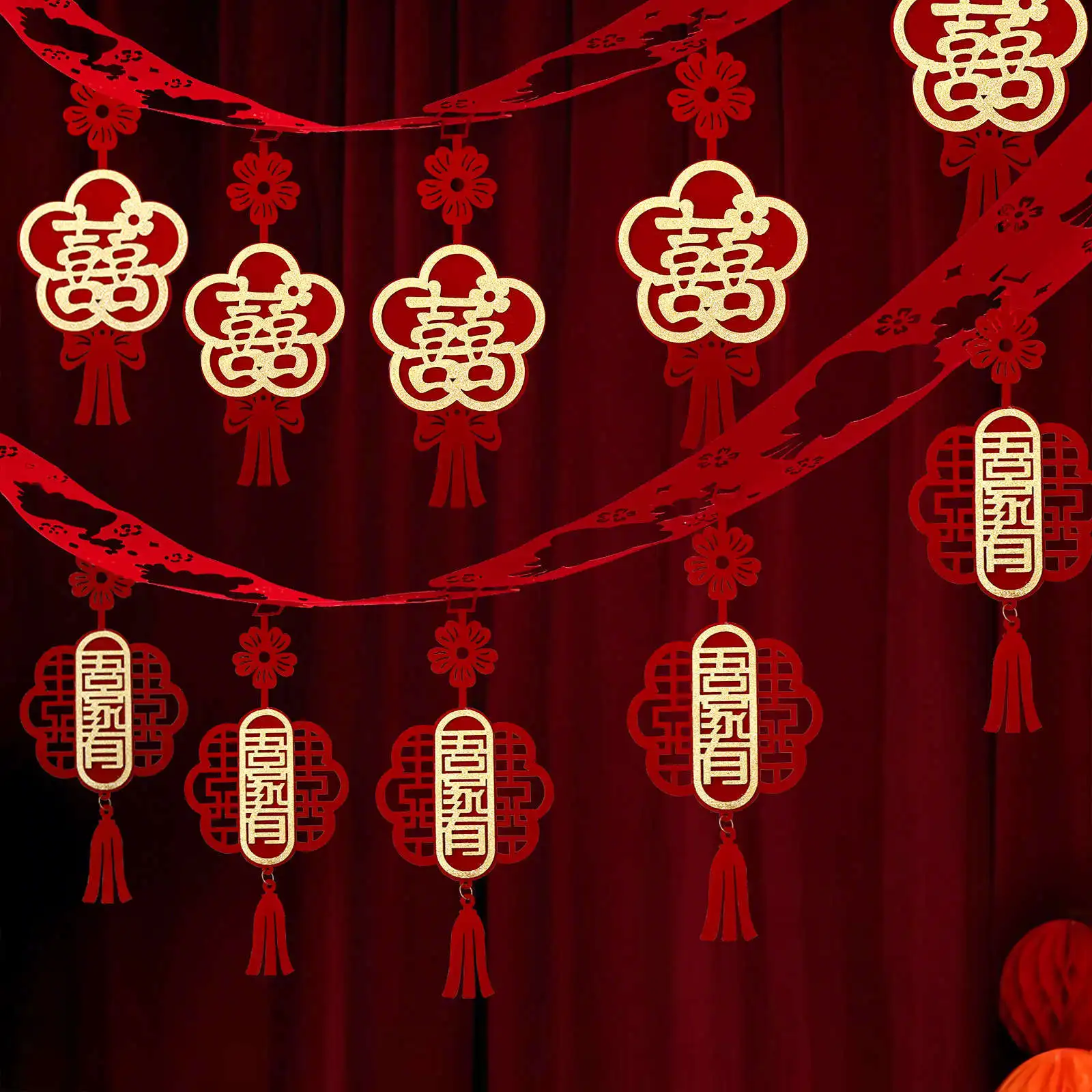 Wedding Decorations, Bunting, Wedding Supplies, Scene Decorations, Wedding Ceiling Decorations, Wedding Living Room Pendants